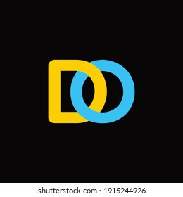 Diseño de logotipos de letras DO o OD D y O, logotipo profesional para empresas y marcas