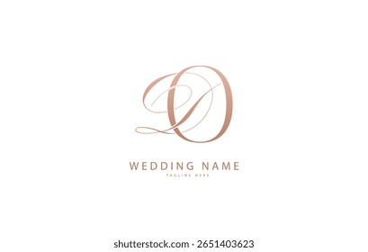 DO, OD Initial Letters Wedding Logo Monogram