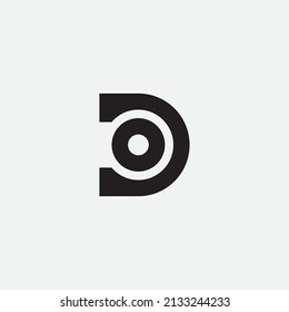 DO or OD monogram design logo template.