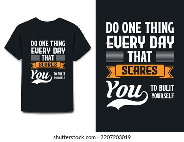 Do one thing every day that scares you, Inscription for postcards, posters, prints, greeting cards.