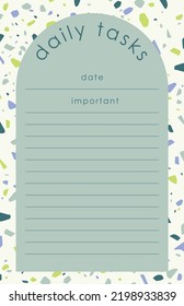 To Do Planer Vector Design. Bullet Journal Template