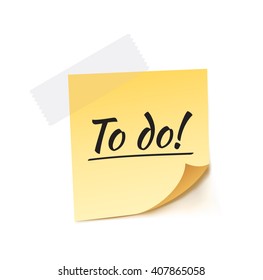 To Do Stick Note Vector Illustration