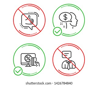 Do or Stop. Pay, Online shopping and Like icons simple set. Support service sign. Beggar, Black friday, Thumbs up. Human talking. People set. Line pay do icon. Prohibited ban stop. Good or bad. Vector