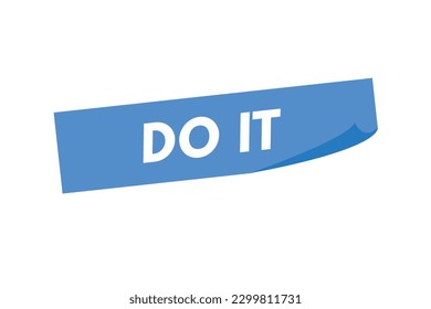 Botón de texto Hacerlo. Firmar los botones Web de etiqueta de icono