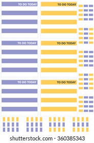 TO DO TODAY printable memo notes and Arrows/Bookmarks, in flat colors for planners, blocknotes,notepads etc.Totally editable.Size 8x8 for big squares and 1x4 for the arrows