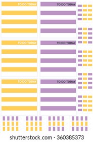 TO DO TODAY printable memo notes and Arrows/Bookmarks, in flat colors for planners, blocknotes,notepads etc.Totally editable.Size 8x8 for big squares and 1x4 for the arrows
