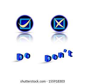 Do do no??t web icon with text and this also can be used for opting a choice of correct and wrong