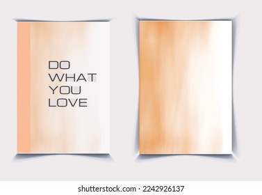 Do what you love quote design. watercolor design banners set for quote, date, postcard, banner, logo. watercolor background set. black and white background