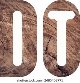 DO IT wood style sticker vector illustration.