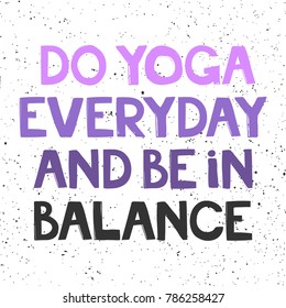 do yoga everyday and be in balance motivational positive banner for everyday post internet banner social media content