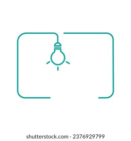 do you know by hanging light bulbs. Flat stroke trendy modern minimal graphic logo