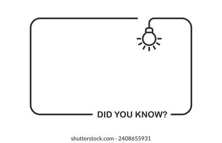 Do you know by hanging light bulbs. with line art style