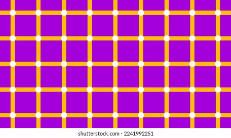 Do you see the dots, they do not exist. Classic optical illusion made as seamless pattern, vector design image.