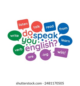 do you speak english. foreign language concept. do you speak english concept. concept for the world of education and language