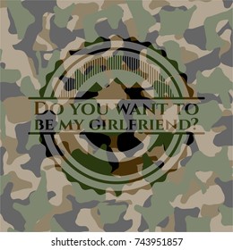 Do you want to be my girlfriend? camo emblem