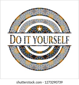 Do it yourself arabesque badge. arabic decoration.