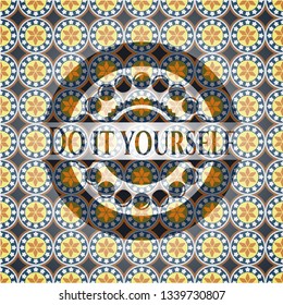 Do it yourself arabic badge. Arabesque decoration.