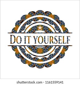 Do it yourself arabic style emblem. Arabesque decoration.
