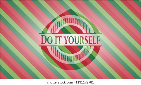 Do it yourself christmas colors style badge.