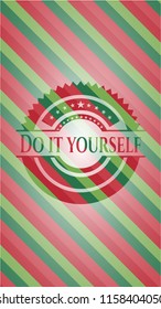 Do it yourself christmas emblem background.