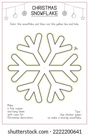 Do It Yourself Christmas Snowflake Decoration