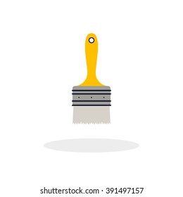 Do it yourself, construction repair tools flat. brush for painting walls. Isolated tools flat. DIY tools.