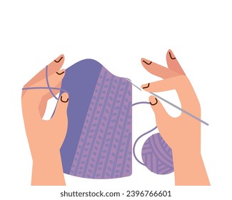 do it yourself craft knitting illustration