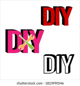 Do It Yourself Icon, Diy Icon, Building, Modifying, Repairing Things On Your Own Vector Art Illustration