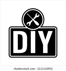 Do It Yourself Icon, Diy Icon, Building, Modifying, Repairing Things On Your Own Vector Art Illustration