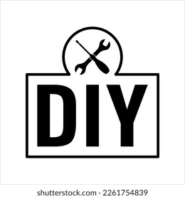 Do It Yourself Icon, Diy Icon, Building, Modifying, Repairing Things On Your Own Vector Art Illustration