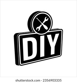 Do It Yourself Icon, Diy Icon, Building, Modifying, Repairing Things On Your Own Vector Art Illustration