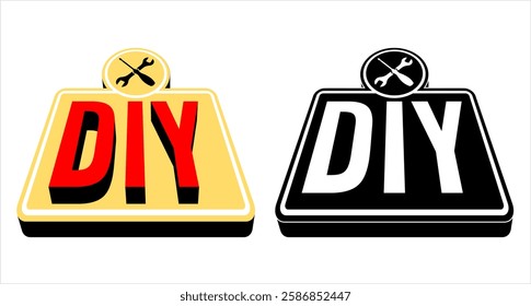 Do It Yourself Icon, Diy Icon, Building, Modifying, Repairing Things On Your Own Vector Art Illustration