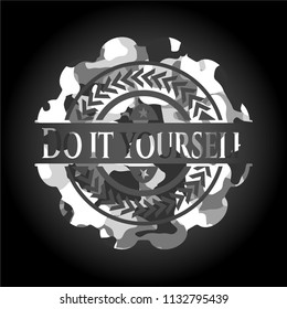 Do it yourself on grey camo texture