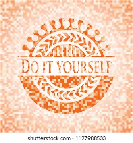 Do it yourself orange mosaic emblem