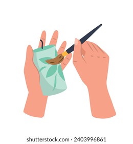 do it yourself paint candle illustration isolated