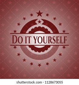 Do it yourself red emblem. Vintage.