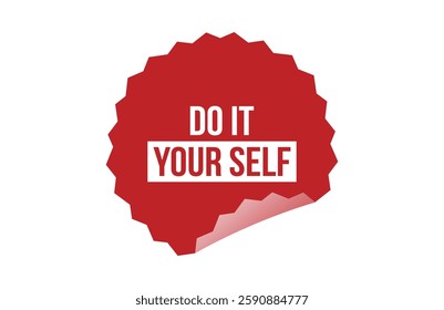 Do it yourself red ribbon label banner.