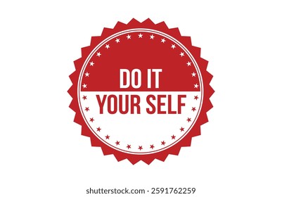 Do it yourself red ribbon label banner.