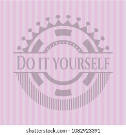  Do it yourself retro pink emblem