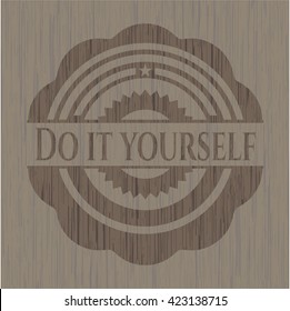 Do it yourself retro wood emblem