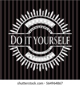 Do it yourself silver shiny badge