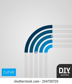 Do It Yourself - Small Curve | Easy to use | EPS10 Vector