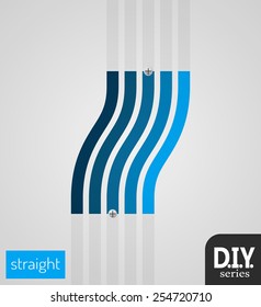Do It Yourself - Straight Skew | Easy to use | EPS10 Vector