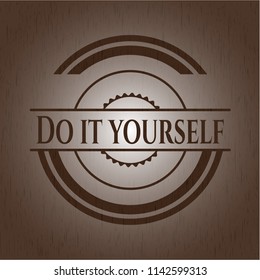 Do it yourself wooden emblem. Retro