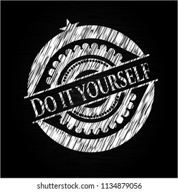 Do it yourself written on a chalkboard