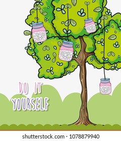 Do it youself cartoons concept