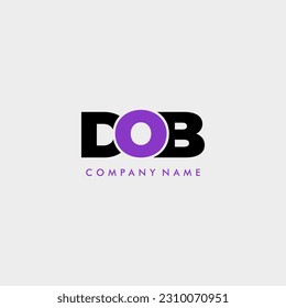 DOB initial letter monogram logo