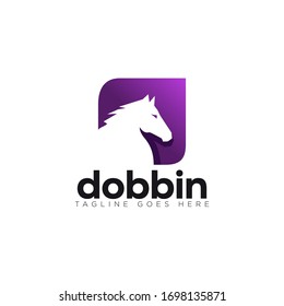 dobbin logo, head horse vector for app icon