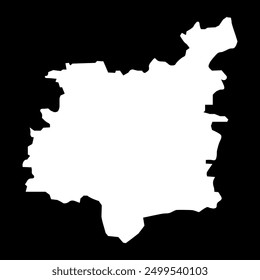 Dobele district map, administrative division of Latvia. Vector illustration.