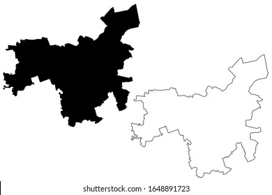 Dobele Municipality (Republic of Latvia, Administrative divisions of Latvia, Municipalities and their territorial units) map vector illustration, scribble sketch Dobele map